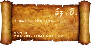 Szmolka Benigna névjegykártya